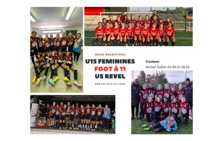 NOUS RECRUTONS DES U15F
