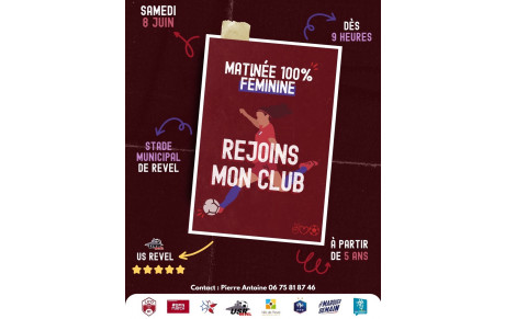 MATINÉE 100% FÉMININE LE 8 JUIN À L’US REVEL ! 
